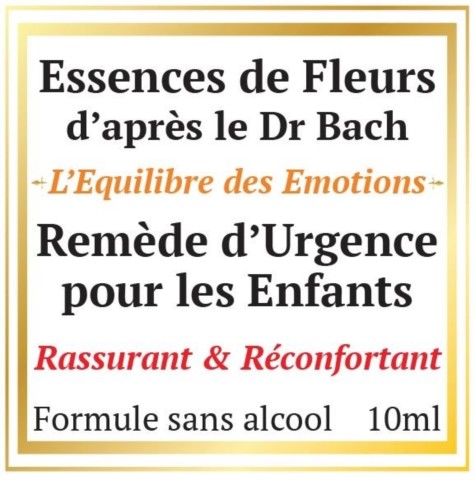 Etiquette Remède d'Urgence pour enfant - Rescue